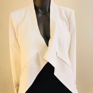 Bcbg Max Aria Lyon Easy Layered White Jacket